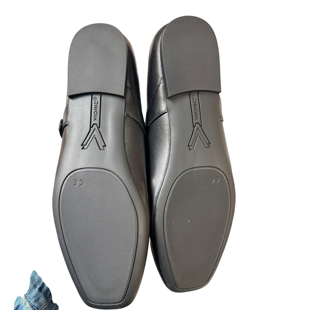 Vionic Mary Jane Womens 10 Black Alameda Leather Square Toe Orthotic Flat Shoe - Picture 9 of 9